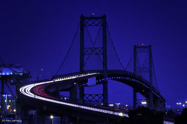 Bridge Art Print featuring the photograph Vincent Thomas Bridge by Fran Gallogly