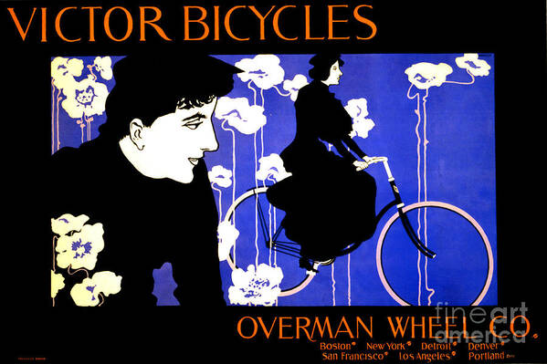 Vintage Bicycle Advertisement 1896 Art Print featuring the photograph Vintage Bicycle Advertisement 1896 by Padre Art