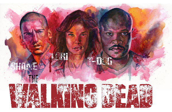 Walking Dead Art Print featuring the painting Walking Dead Dead by Ken Meyer jr