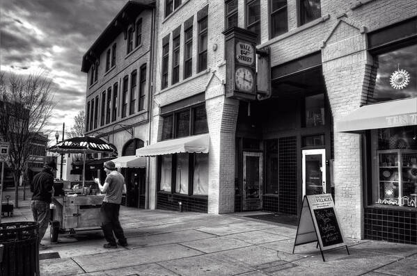 Asheville Art Print featuring the photograph Wall Street Hot Dogs in Asheville NC by Greg and Chrystal Mimbs