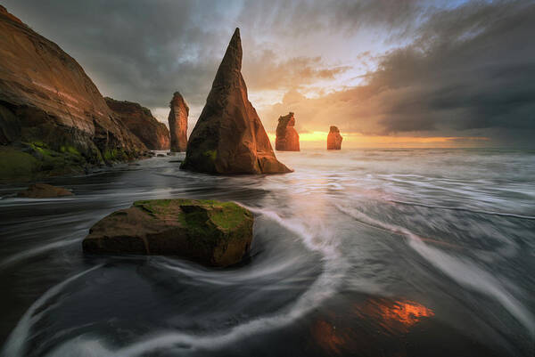 Seascape Art Print featuring the photograph Warcraft by Tim Fan