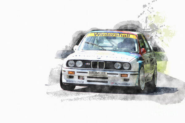 Warsteiner Art Print featuring the digital art Warsteiner BMW M3 by Roger Lighterness