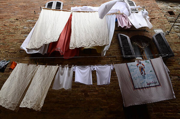 South Italy Art Print featuring the photograph Italian Laundry Day by Dany Lison