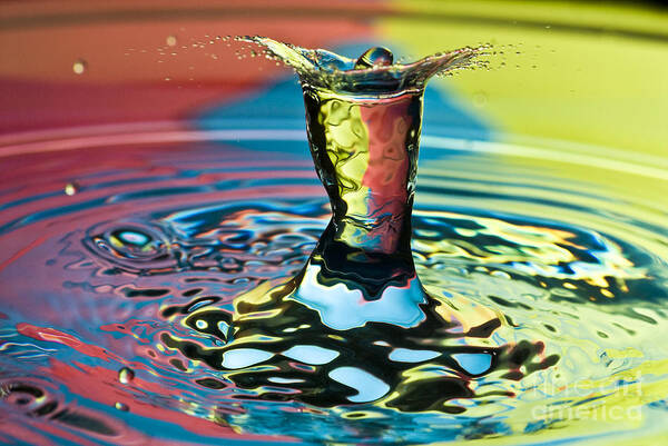 Water Drop Art Print featuring the photograph Water Splash Art by Anthony Sacco