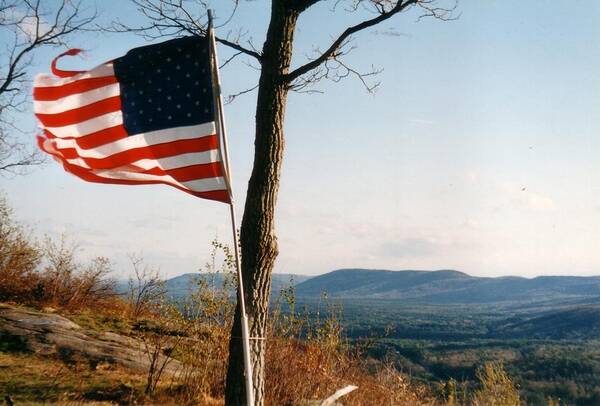 Stars And Stripes Art Print featuring the photograph Weathered Stars and Stripes by David Fiske