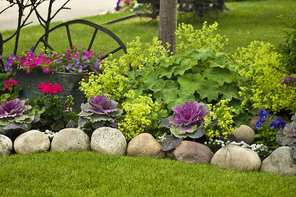 Rock Garden Art Print featuring the photograph Welcome Mat Garden Scene by Sandra Foster