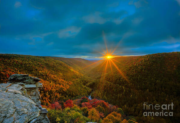 West Virginia Art Print featuring the photograph West Virginia sunset in Fall by Dan Friend