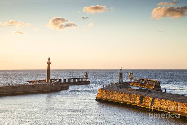 England Art Print featuring the photograph Whitby Harbour North Yorkshire England by Colin and Linda McKie