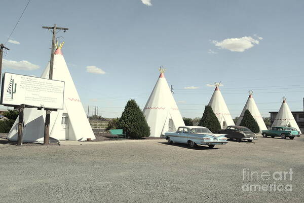 Route 66 Art Print featuring the photograph Wigwams in Arizona by Cat Rondeau