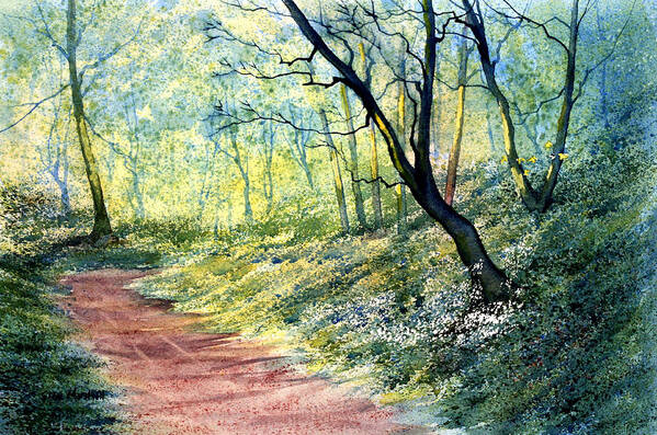 Flowers Art Print featuring the painting Wild Garlic in Sewerby Woods by Glenn Marshall