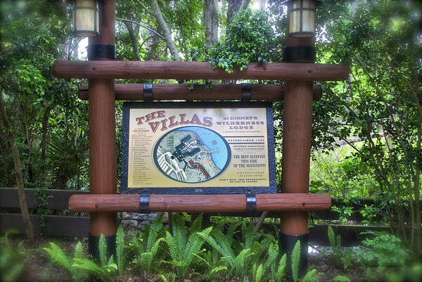 Wilderness Lodge Sign Art Print featuring the photograph Wilderness Lodge Sign by Thomas Woolworth