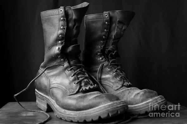Boot Art Print featuring the photograph Wildland Fire Boots Still Life by Kerri Mortenson