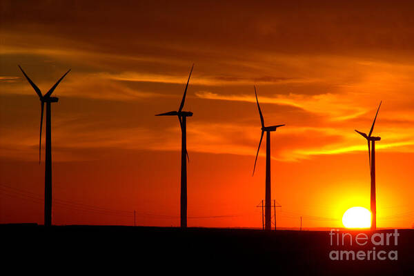 Windmill Art Print featuring the photograph Wind and Solar 1 by Jim McCain