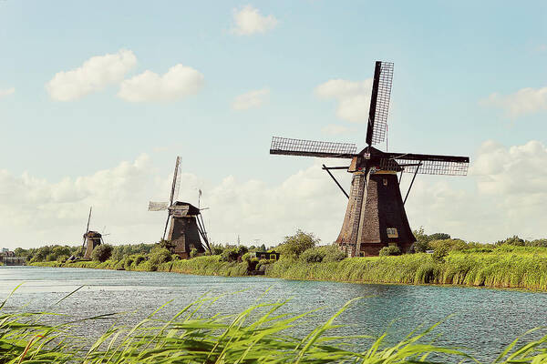Tranquility Art Print featuring the photograph Windmills by Itziar Aio