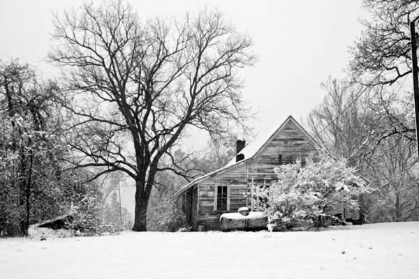 Landscape Art Print featuring the photograph Winter Cabin by Robert Camp