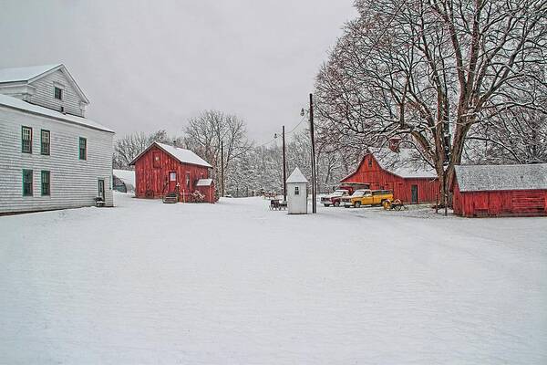 Winter Scene Art Print featuring the photograph Winter Farm by Andrea Galiffi