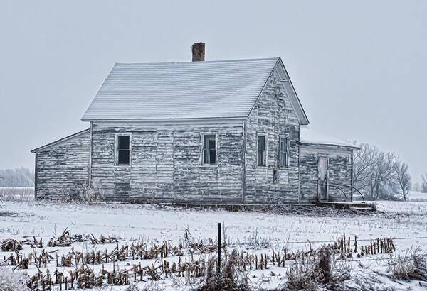 Abandoned House Art Print featuring the photograph Winter House by Don Durfee