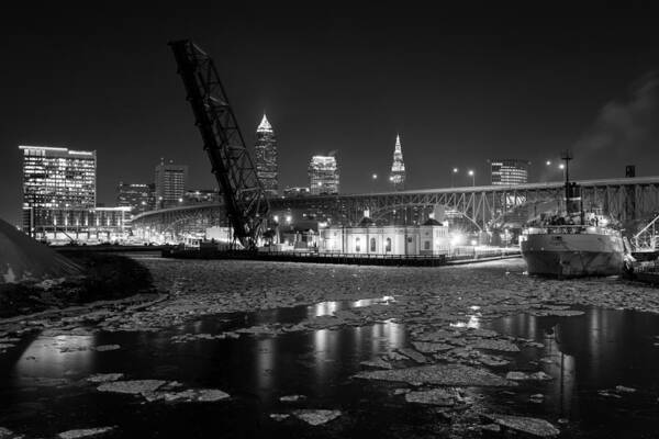 Cleveland Art Print featuring the photograph Winter in the Cleveland Fats by Clint Buhler