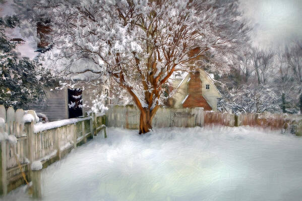 Crepe Myrtle Art Print featuring the photograph Wintry Garden by Jerry Gammon