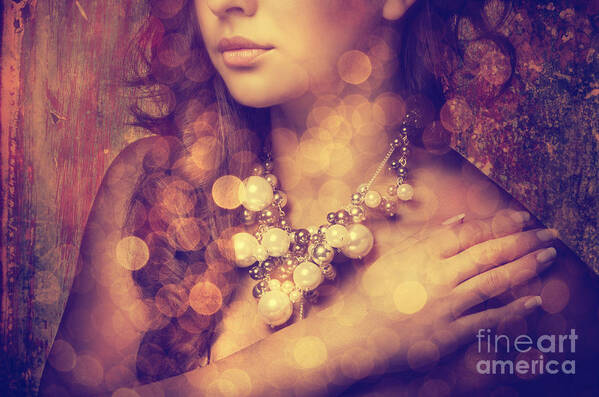 Decollete Art Print featuring the photograph Woman's Decollete by Jelena Jovanovic