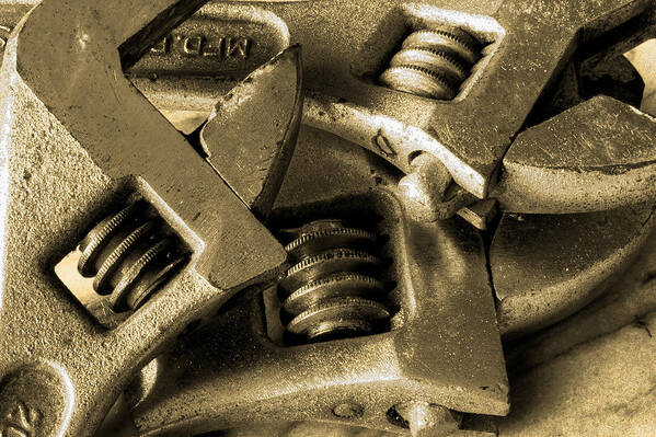 Hand Tools Art Print featuring the photograph Wrenches by Michael Eingle