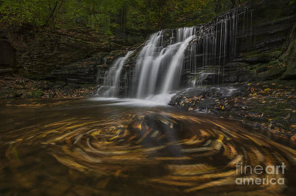 Wyandot Falls Art Print featuring the photograph Wyandot falls by Roman Kurywczak