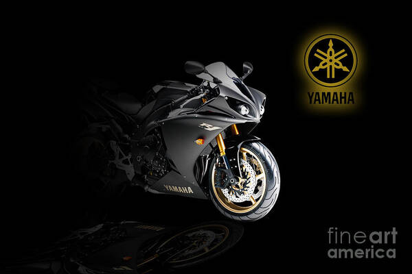 Yamaha Art Print featuring the digital art Yamaha R1 by Airpower Art