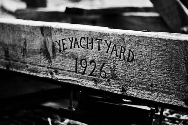Boat Sign Art Print featuring the photograph Ye Yacht Yard 1926 by Stephanie McDowell