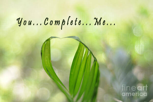 You Complete Me Art Print featuring the photograph You..Complete..Me.. by Joanne McCurry