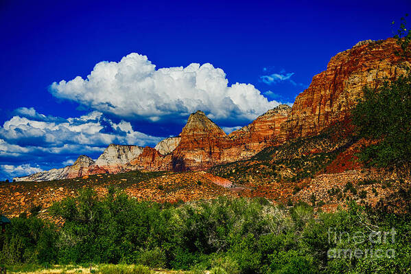 Zion Canyons Utah Art Print featuring the photograph Zion Range by Rick Bragan