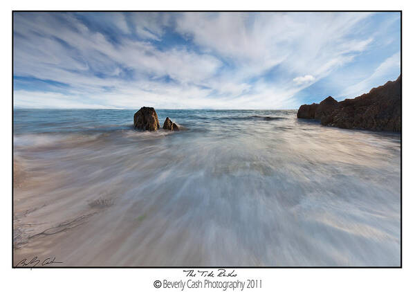Beach Art Print featuring the photograph The Tide Rushes - Whistling Sands by B Cash