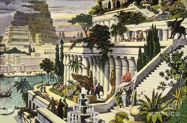 Ancient History Art Print featuring the photograph Hanging Gardens of Babylon by Photo Researchers
