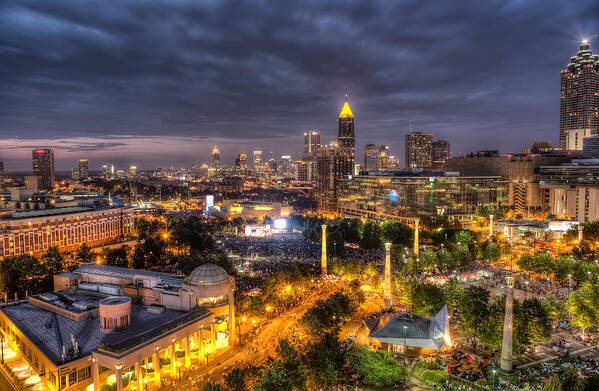 2012 Art Print featuring the photograph Atlanta SkyLine #1 by Anna Rumiantseva