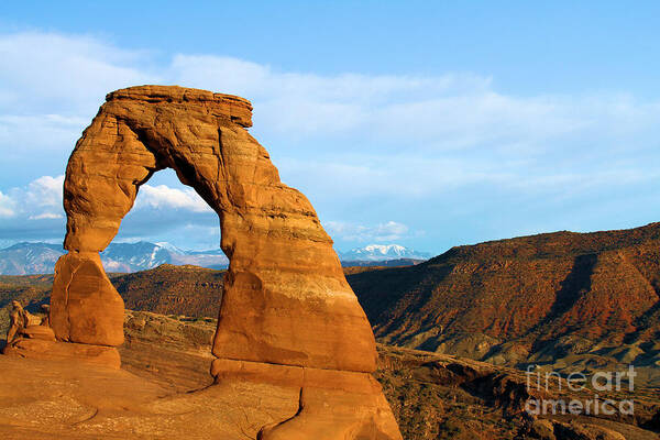 Delicate Arch Art Print featuring the photograph Delicate Arch Landscape #1 by Adam Jewell