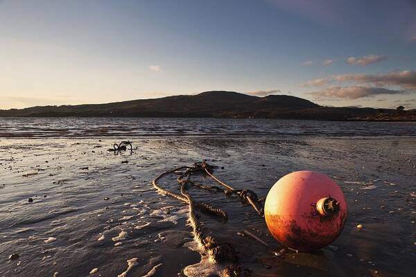 Buoy Art Print featuring the photograph Dumfries, Scotland A Rope Tied To A #1 by John Short