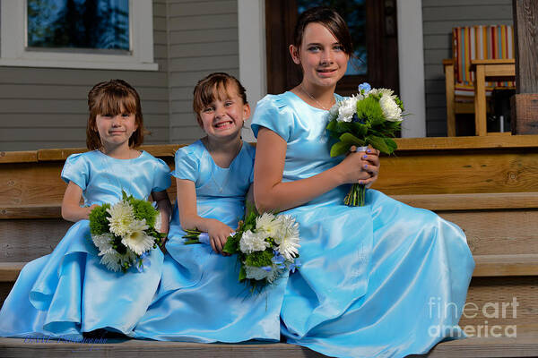  Art Print featuring the photograph Flower Girls #1 by Edward Kovalsky