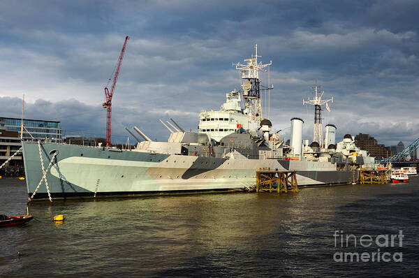 British Art Print featuring the photograph HMS Belfast #1 by Andrew Michael
