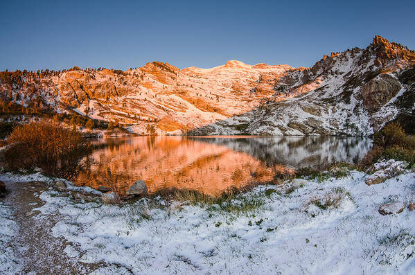 Great Basin Art Print featuring the photograph June Snowfall at Angel Lake #1 by Greg Nyquist