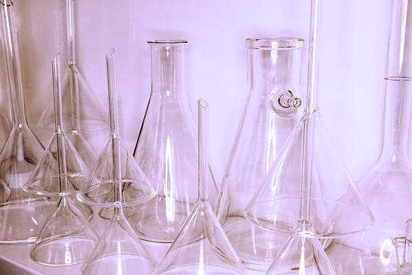 Glassware Art Print featuring the photograph Laboratory Glassware #1 by Colin Cuthbert