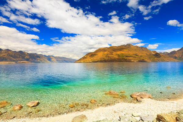 Landscape Art Print featuring the photograph Lake Wakatipu #1 by MotHaiBaPhoto Prints