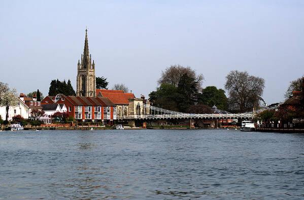 All Saints Art Print featuring the photograph Marlow Bridge #1 by Chris Day