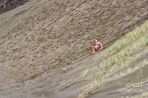 Sand Art Print featuring the photograph Sliding Down the Sand Dune #1 by Yurix Sardinelly