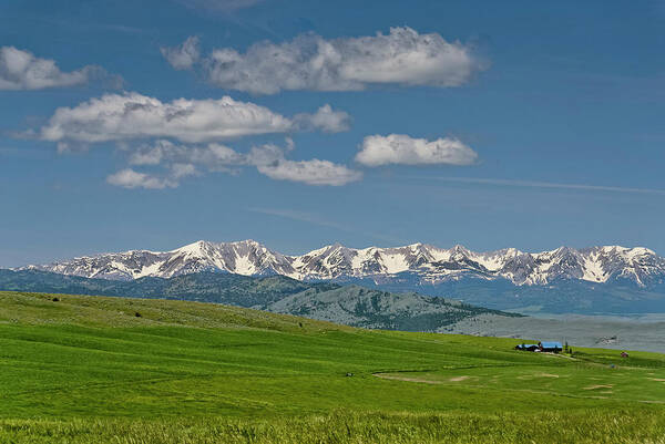 Americas Art Print featuring the photograph The Bridger Mountains #1 by Roderick Bley