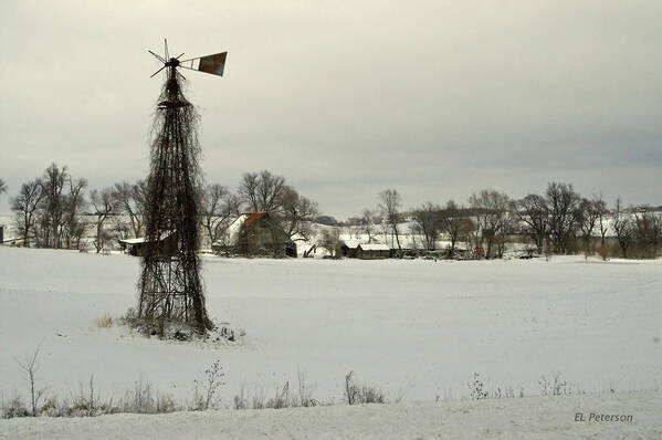 Barns Art Print featuring the photograph Winter On The Farm #1 by Ed Peterson