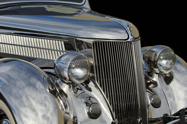 1936 Ford - Stainless Steel Body Art Print featuring the photograph 1936 Ford - Stainless Steel Body by Jill Reger