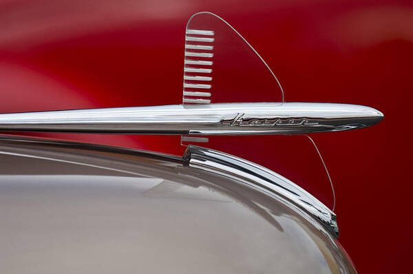 1950 Kaiser Art Print featuring the photograph 1950 Kaiser Hood Ornament by Jill Reger