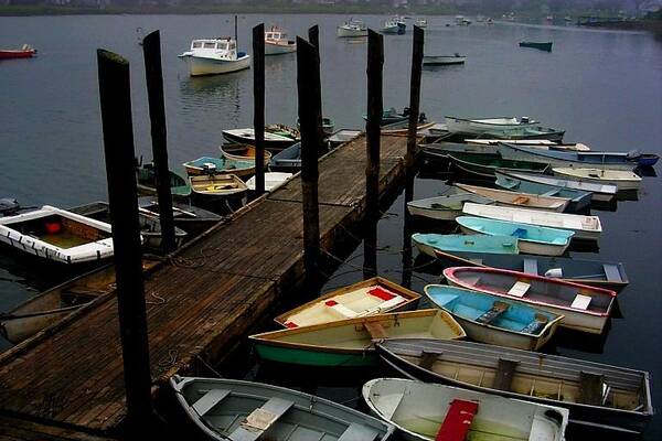  Art Print featuring the photograph Boat Dock - Greeting Card #1 by Mark Valentine