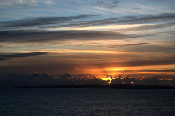 Sunset Art Print featuring the photograph Sunset over Poole Bay #3 by Chris Day