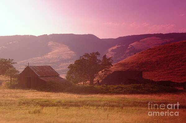 Scenic Art Print featuring the photograph A barn near Rowena Oregon  by Jeff Swan