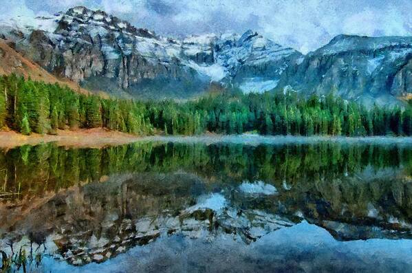 Alta Lakes Art Print featuring the painting Alta Lakes Reflection by Jeffrey Kolker